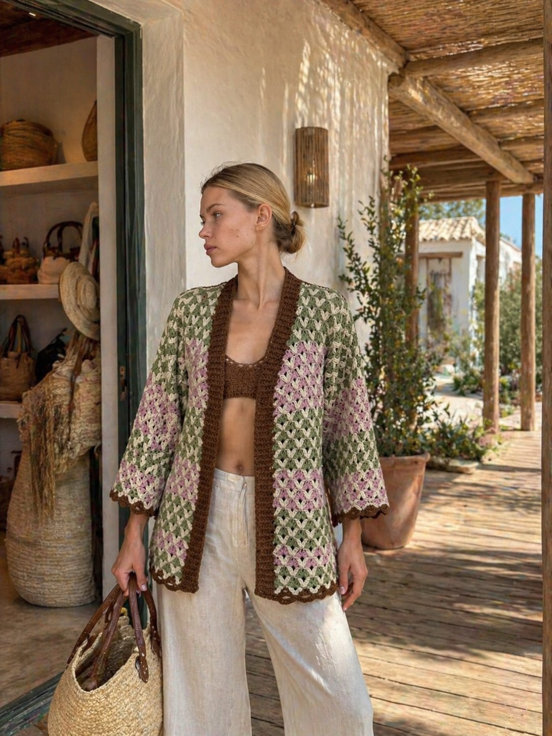 Kimono Horta — coleção SEM PRESSA por SimplesAssim Croché